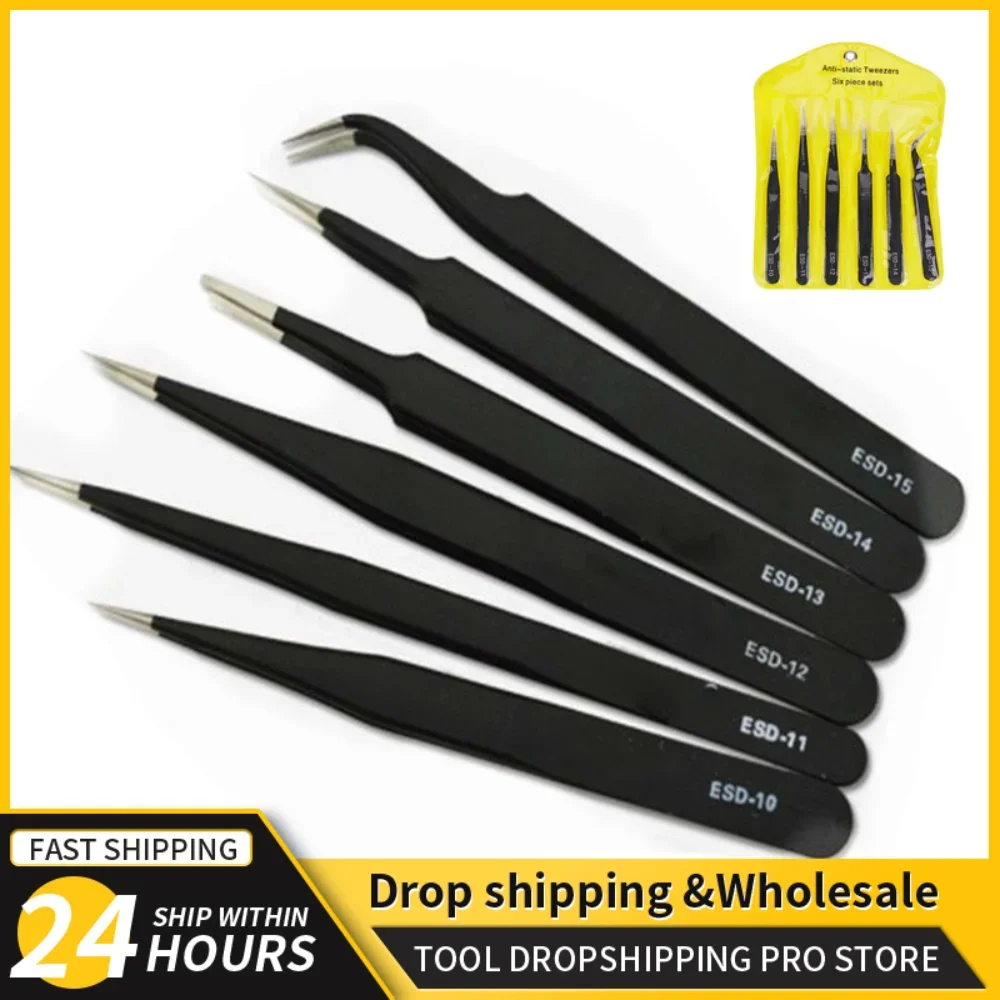 6 stks Precisie Pincet Set ESD - Electronics Repair Tools recensie en prijs